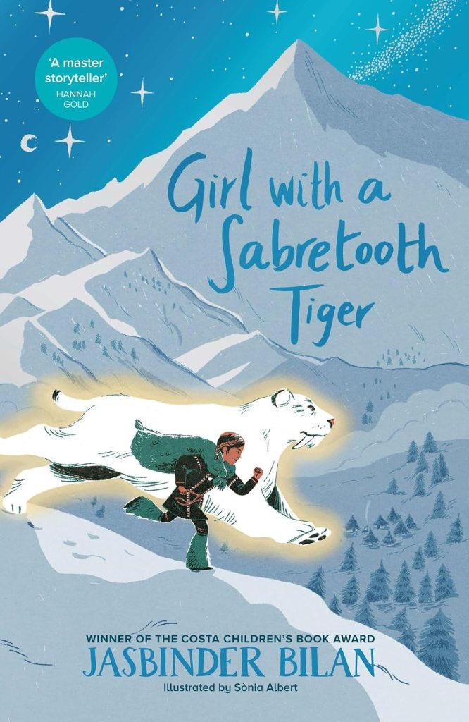 Girl with a Sabretooth Tiger by Jasbinder Bilan, illustrated by Sònia&nbsp;Albert